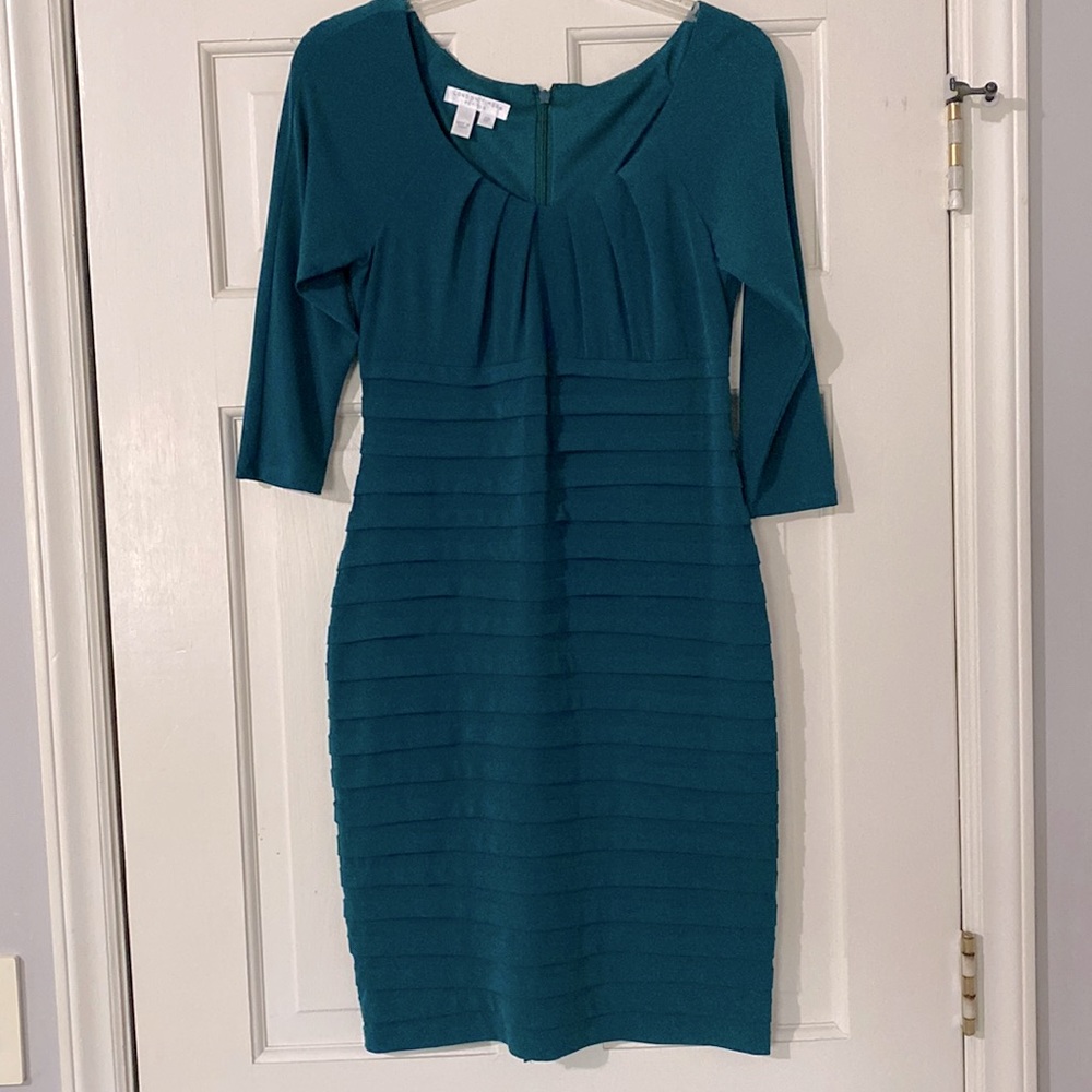 London Times Teal Dress